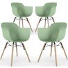 Set van 4 Eetkamerstoelen Scandinavisch Design - Houten Poten - Nordika image 9