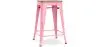 Barkruk industrieel ontwerp - hout & staal - 61cm - Stylix image 9