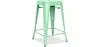 Barkruk industrieel ontwerp - mat staal - 60cm - Stylix image 9