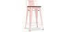 Barkruk met rugleuning - Hout & Staal - 60 cm - Stylix image 9