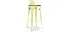 Industriële Design Barkruk met Rugleuning - Hout & Staal - 76cm - Stylix image 9