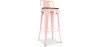 Industriële Design Barkruk met Rugleuning - Hout & Staal - 76cm - Stylix image 9