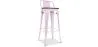 Industriële Design Barkruk met Rugleuning - Hout & Staal - 76cm - Stylix image 9