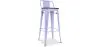 Industriële Design Barkruk met Rugleuning - Hout & Staal - 76cm - Stylix image 9