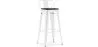 Barkruk met Rugleuning - Industrieel Ontwerp - Hout & Staal - 76cm - Stylix image 9