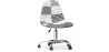 Bureaustoel met wieltjes - Bureaustoel bekleed met patchwork - zwart-wit - Denisse image 9