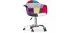 Bureaustoel met armleuningen - Bureaustoel met wielen - Gestoffeerd in patchwork - Ray image 9