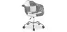 Bureaustoel met armleuningen - Bureaustoel met wielen - Gestoffeerd in patchwork - Zwart en wit - Weston image 9