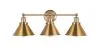Gouden wandlamp - Vintage design - 3 bollen - Remir image 9