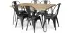 Pack Eettafel - Industrieel Ontwerp 150cm + Set van 6 Eetkamerstoelen - Industrieel Ontwerp - Hairpin Stylix image 9