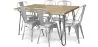 Pack Eettafel - Industrieel Ontwerp 150cm + Set van 6 Eetkamerstoelen - Industrieel Ontwerp - Hairpin Stylix image 9