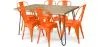 Pack Eettafel - Industrieel Ontwerp 150cm + Set van 6 Eetkamerstoelen - Industrieel Ontwerp - Hairpin Stylix image 9