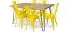 Pack Eettafel - Industrieel Ontwerp 150cm + Set van 6 Eetkamerstoelen - Industrieel Ontwerp - Hairpin Stylix image 9