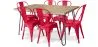 Pack Eettafel - Industrieel Ontwerp 150cm + Set van 6 Eetkamerstoelen - Industrieel Ontwerp - Hairpin Stylix image 9