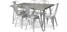 Pack Eettafel - Industrieel Ontwerp 150cm + Set van 6 Eetkamerstoelen - Industrieel Ontwerp - Hairpin Stylix image 9
