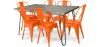Pack Eettafel - Industrieel Ontwerp 150cm + Set van 6 Eetkamerstoelen - Industrieel Ontwerp - Hairpin Stylix image 9