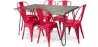 Pack Eettafel - Industrieel Ontwerp 150cm + Set van 6 Eetkamerstoelen - Industrieel Ontwerp - Hairpin Stylix image 9