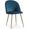 Eetkamerstoel - Fluweel bekleed - Scandinavische stijl - Evelyne image 9