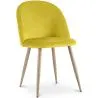 Eetkamerstoel - Fluweel bekleed - Scandinavische stijl - Evelyne image 9