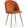 Eetkamerstoel - Fluweel bekleed - Scandinavische stijl - Evelyne image 9
