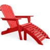 Ligstoel met Voetsteun - Houten Tuinstoel - Adirondack image 9