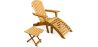 Buitenstoel met voetenbankje en tuintafel - Hout - Alana image 9