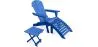 Buitenstoel met voetenbankje en tuintafel - Hout - Alana image 9