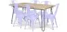 Pack Eettafel - Industrieel Ontwerp 150cm + Set van 6 Eetkamerstoelen - Industrieel Ontwerp - Hairpin Stylix image 9