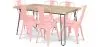 Pack Eettafel - Industrieel Ontwerp 150cm + Set van 6 Eetkamerstoelen - Industrieel Ontwerp - Hairpin Stylix image 9