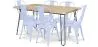 Pack Eettafel - Industrieel Ontwerp 150cm + Set van 6 Eetkamerstoelen - Industrieel Ontwerp - Hairpin Stylix image 9