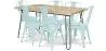 Pack Eettafel - Industrieel Ontwerp 150cm + Set van 6 Eetkamerstoelen - Industrieel Ontwerp - Hairpin Stylix image 9