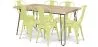 Pack Eettafel - Industrieel Ontwerp 150cm + Set van 6 Eetkamerstoelen - Industrieel Ontwerp - Hairpin Stylix image 9