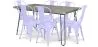 Pack Eettafel - Industrieel Ontwerp 150cm + Set van 6 Eetkamerstoelen - Industrieel Ontwerp - Hairpin Stylix image 9