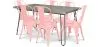 Pack Eettafel - Industrieel Ontwerp 150cm + Set van 6 Eetkamerstoelen - Industrieel Ontwerp - Hairpin Stylix image 9