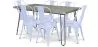 Pack Eettafel - Industrieel Ontwerp 150cm + Set van 6 Eetkamerstoelen - Industrieel Ontwerp - Hairpin Stylix image 9