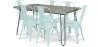 Pack Eettafel - Industrieel Ontwerp 150cm + Set van 6 Eetkamerstoelen - Industrieel Ontwerp - Hairpin Stylix image 9