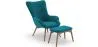 Fauteuil met Voetsteun - Bekleed in Fluweel - Scandinavische Stijl - Huda image 9