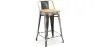 Barkruk met rugleuning - Industrieel Ontwerp - Hout & Staal - 60cm - Nieuwe Editie - Stylix image 9