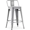 Barkruk met rugleuning - Industrieel ontwerp - 60cm - Nieuwe editie - Stylix image 9