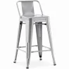 Barkruk met rugleuning - Industrieel ontwerp - 60cm - Nieuwe editie - Stylix image 9