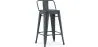 Barkruk met rugleuning - Industrieel ontwerp - 60cm - Nieuwe editie - Stylix image 9