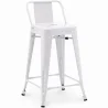 Barkruk met rugleuning - Industrieel ontwerp - 60cm - Nieuwe editie - Stylix image 9