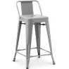 Barkruk met rugleuning - Industrieel ontwerp - 60cm - Nieuwe editie - Stylix image 9