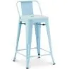Barkruk met rugleuning - Industrieel ontwerp - 60cm - Nieuwe editie - Stylix image 9