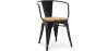 Eetkamerstoel met armleuningen - Industrieel ontwerp - Hout en staal - Nieuwe editie - Stylix image 9