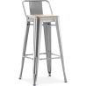 Barkruk met Rugleuning - Industrieel Ontwerp - Hout & Staal - 76cm - Nieuwe Editie - Stylix image 9
