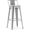 Barkruk met Rugleuning - Industrieel Ontwerp - Hout & Staal - 76cm - Nieuwe Editie - Stylix image 9