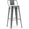 Barkruk met Rugleuning - Industrieel Ontwerp - Hout & Staal - 76cm - Nieuwe Editie - Stylix image 9