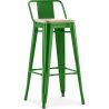 Barkruk met Rugleuning - Industrieel Ontwerp - Hout & Staal - 76cm - Nieuwe Editie - Stylix image 9