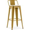 Barkruk met Rugleuning - Industrieel Ontwerp - Hout & Staal - 76cm - Nieuwe Editie - Stylix image 9